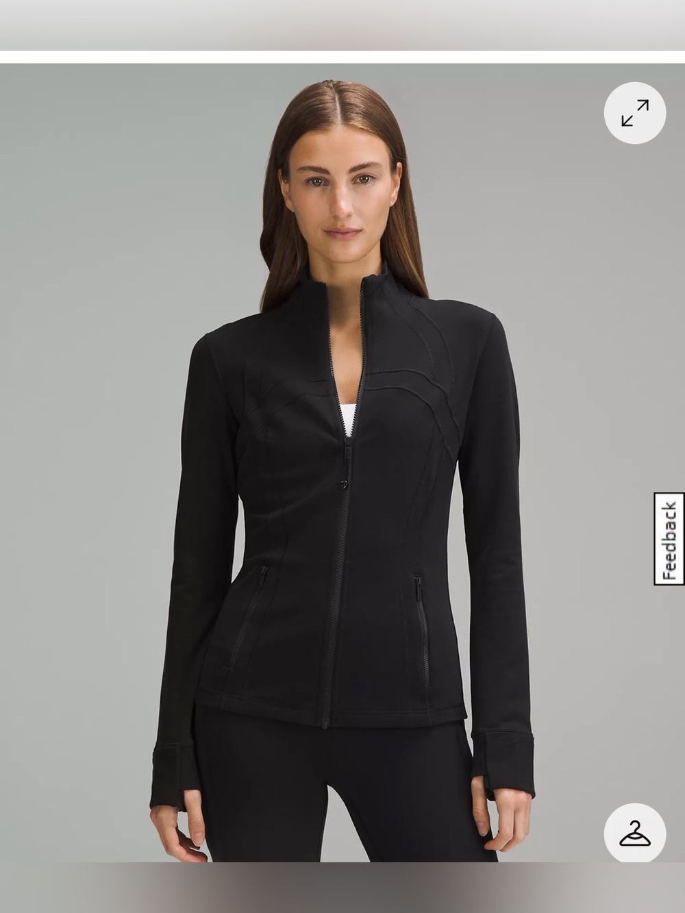 lululemon athletica Define Luon Black Zip-Up Long Sleeve Jacket Size 6